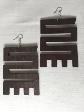 Dark brown African Earrings